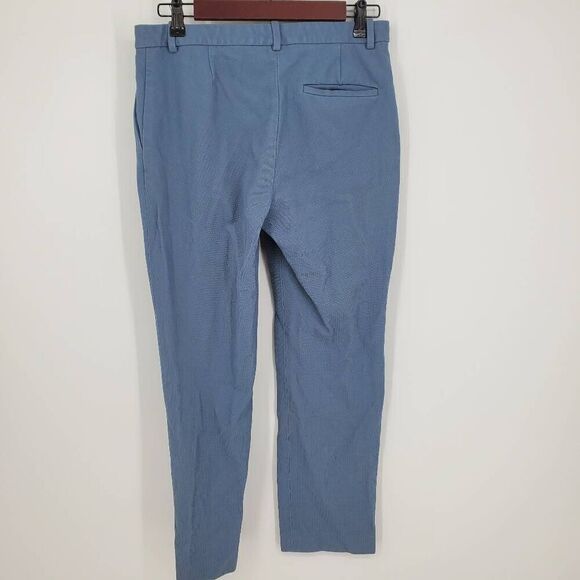 Theory Women's Blue Tailor Trouser Union Knit Chambray Size 4 - Picture 4 of 5